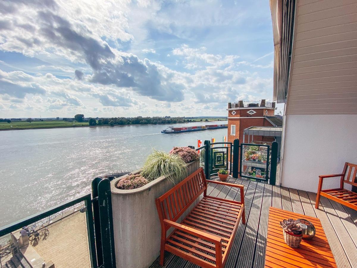 Rheinloft 3 - Grosse Giebelwohnung Mit Dachterrassen An Der Rheinpromenade Emmerich am Rhein Esterno foto